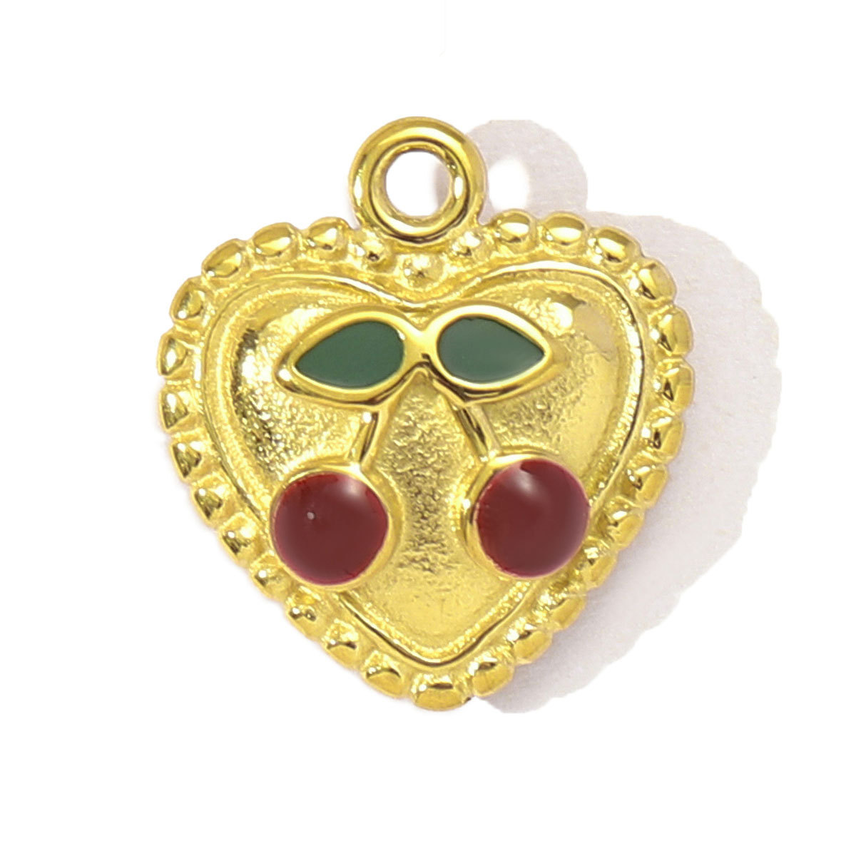 6pcs/pack Stainless Steel Lucky Clover Star DIY Charms Women Shell Jewelry Enamel Mushroom Eiffel Tower Goblet Necklace Pendants