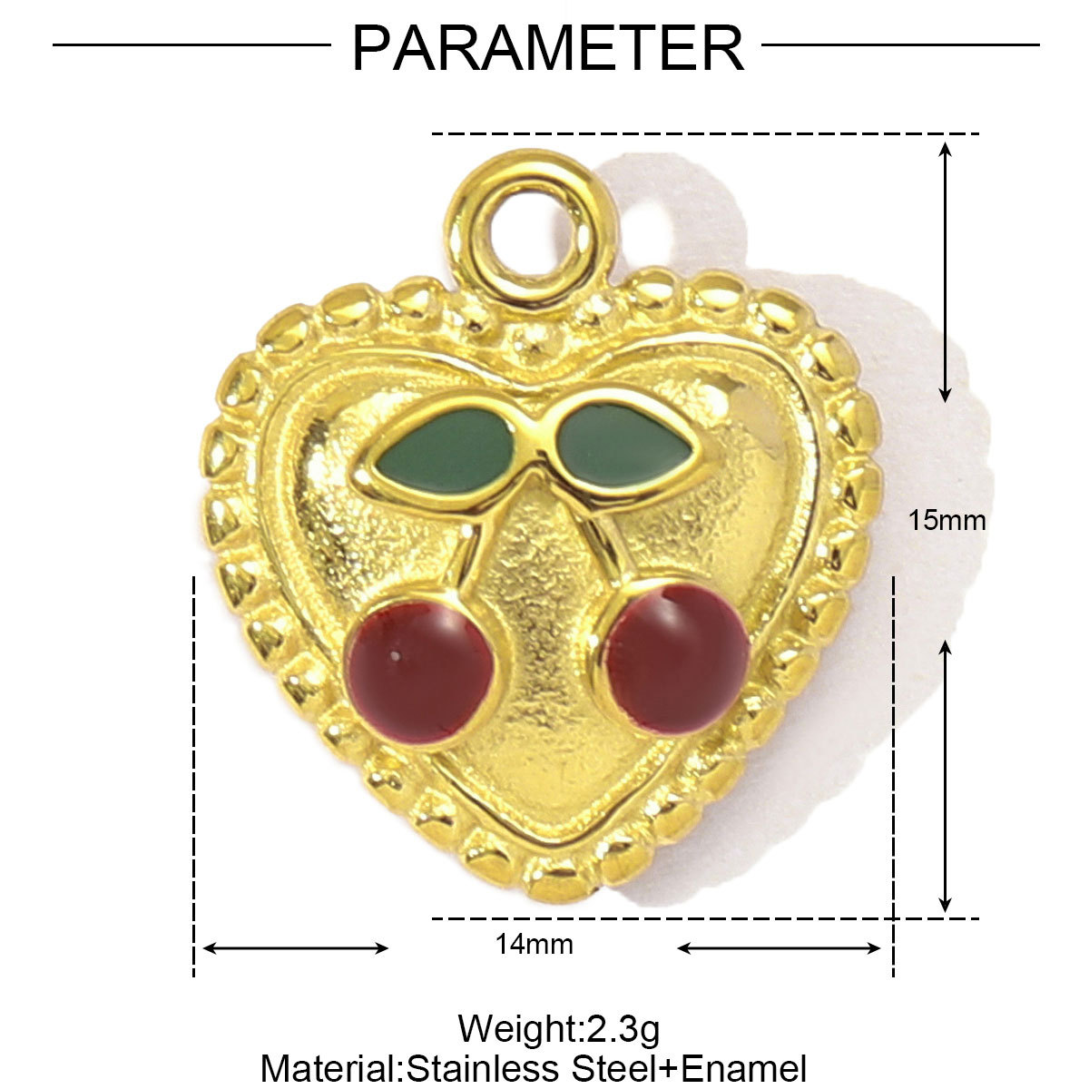6pcs/pack Stainless Steel Lucky Clover Star DIY Charms Women Shell Jewelry Enamel Mushroom Eiffel Tower Goblet Necklace Pendants