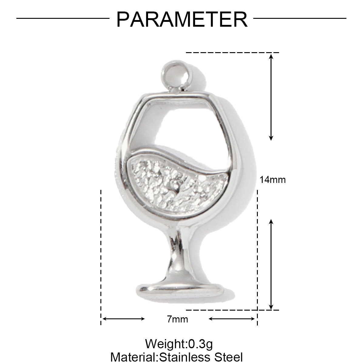 6pcs/pack Stainless Steel Lucky Clover Star DIY Charms Women Shell Jewelry Enamel Mushroom Eiffel Tower Goblet Necklace Pendants