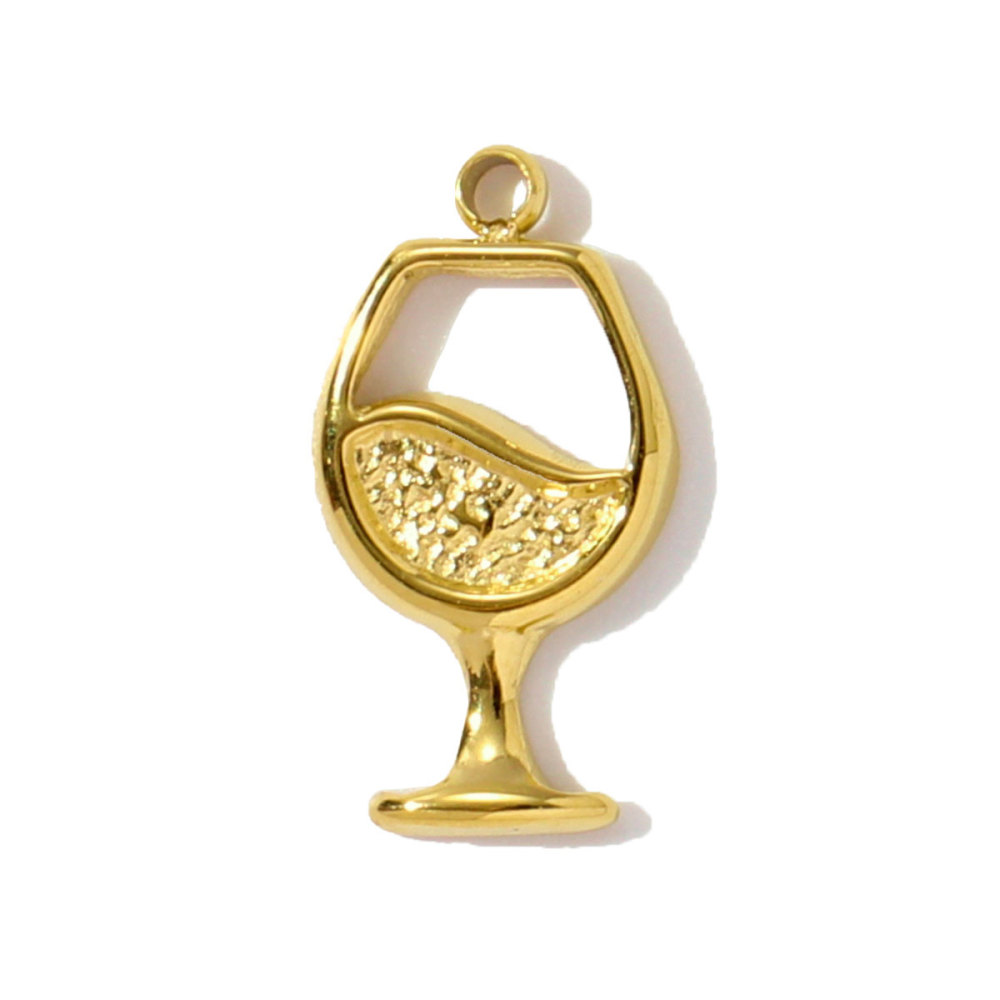 6pcs/pack Stainless Steel Lucky Clover Star DIY Charms Women Shell Jewelry Enamel Mushroom Eiffel Tower Goblet Necklace Pendants