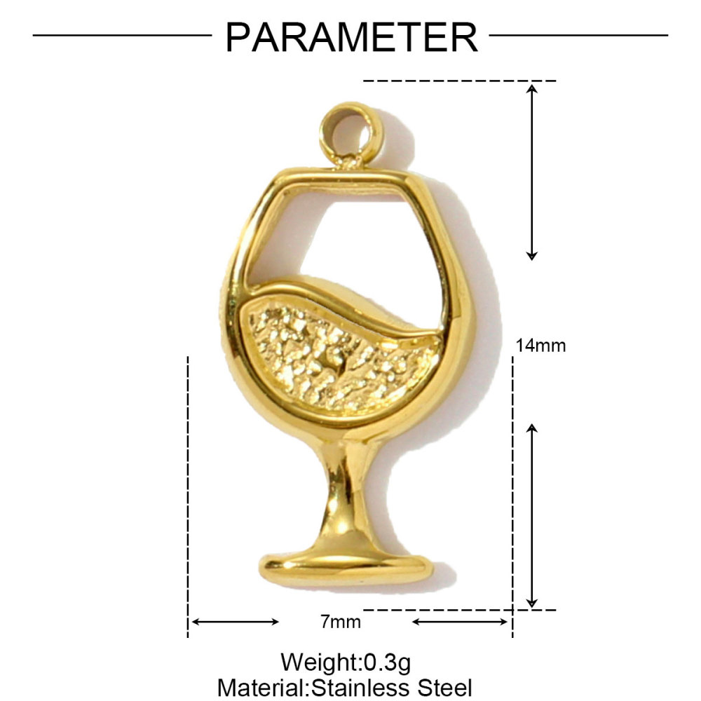 6pcs/pack Stainless Steel Lucky Clover Star DIY Charms Women Shell Jewelry Enamel Mushroom Eiffel Tower Goblet Necklace Pendants