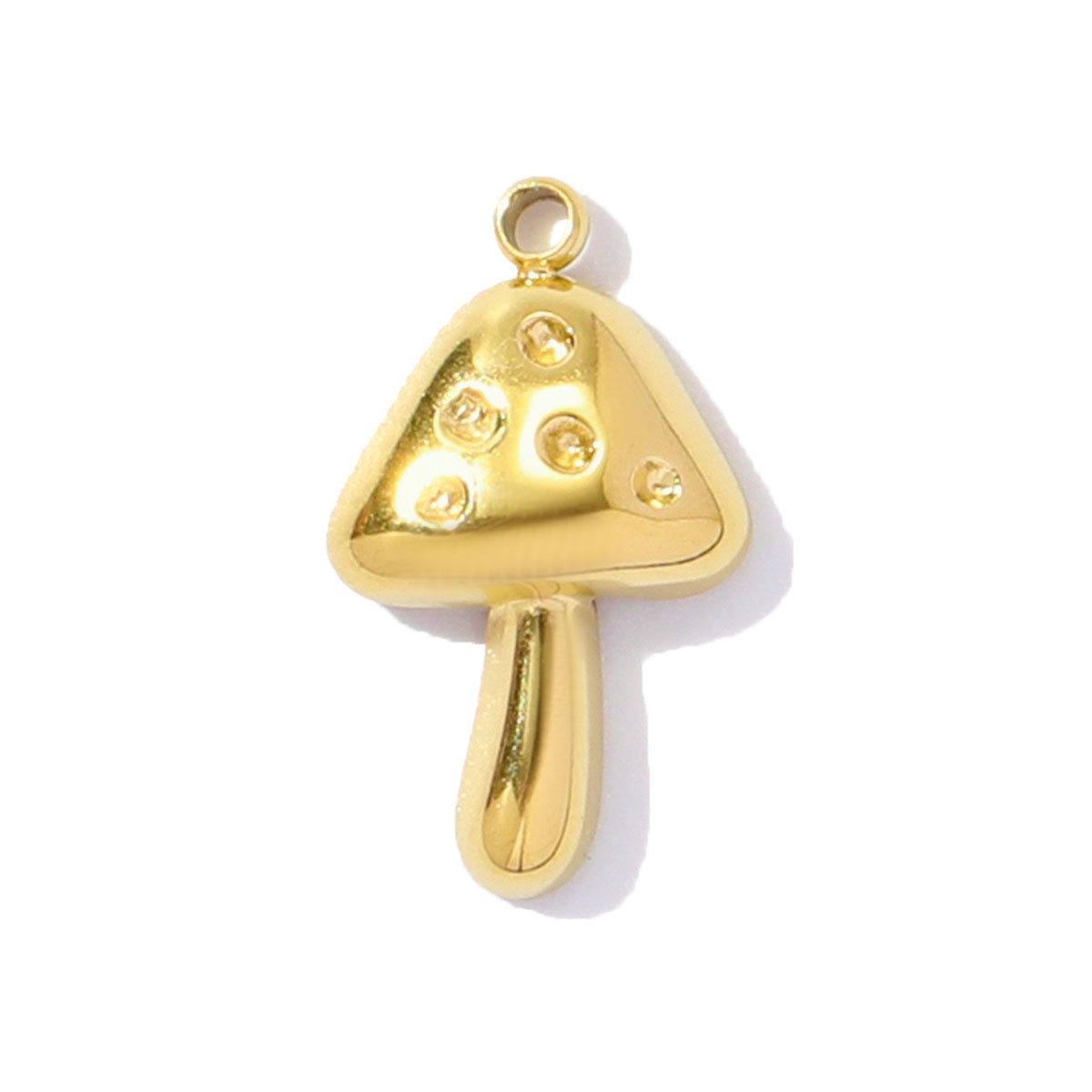 6pcs/pack Stainless Steel Lucky Clover Star DIY Charms Women Shell Jewelry Enamel Mushroom Eiffel Tower Goblet Necklace Pendants