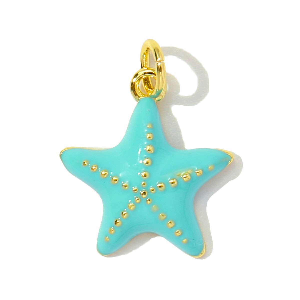 6pcs/pack Cute Copper Zircon Enamel Ladybug Panda DIY Charms Shell Octopus Starfish Pendants Women Necklaces Making Jewelry