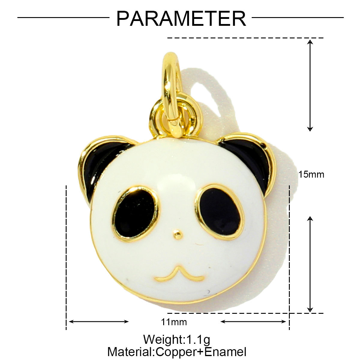 6pcs/pack Cute Copper Zircon Enamel Ladybug Panda DIY Charms Shell Octopus Starfish Pendants Women Necklaces Making Jewelry