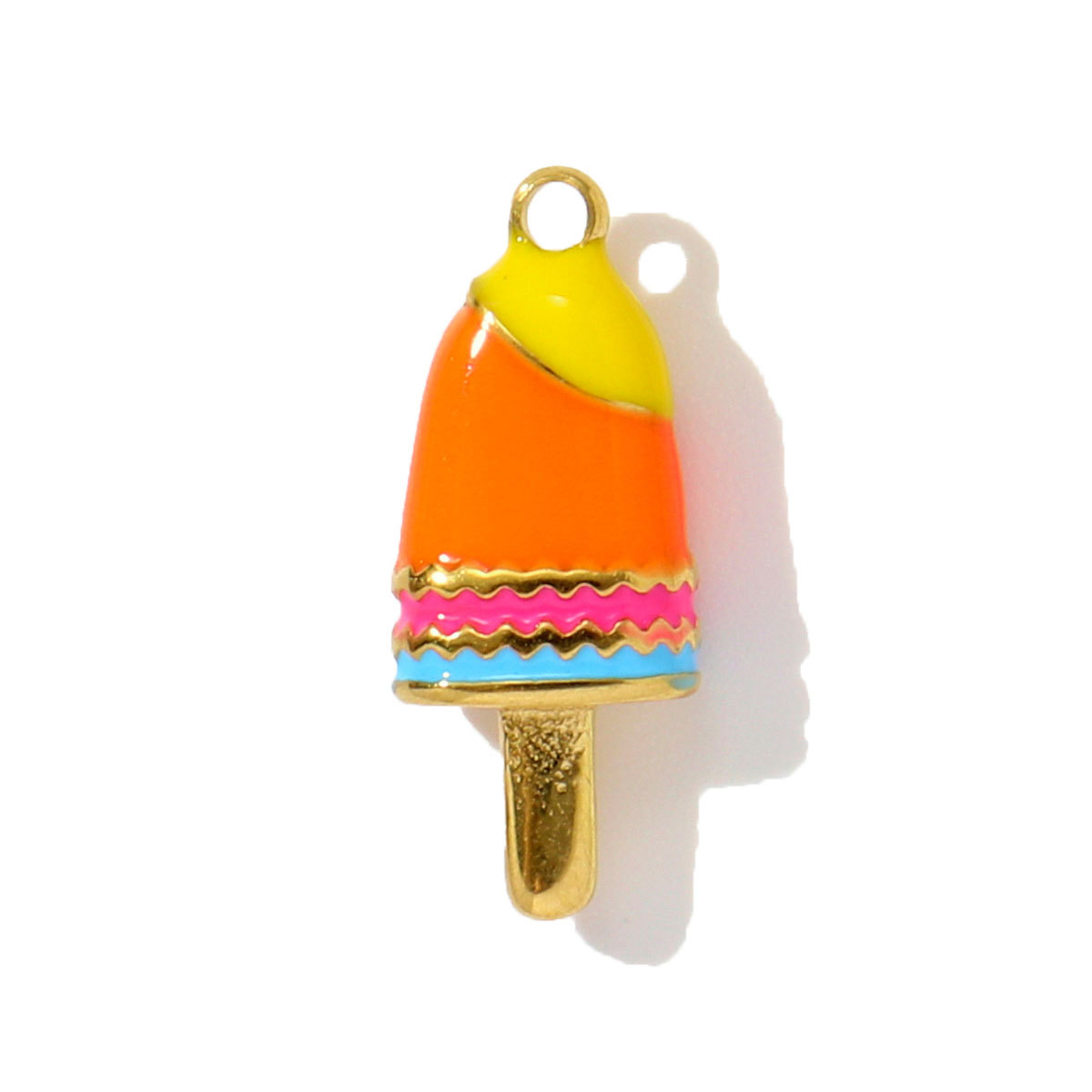 6pcs/pack Stainless Steel Corn Ice Cream Necklace Pendants Wine Glasses Cherry DIY Charms Earrings Making Women Jewelry