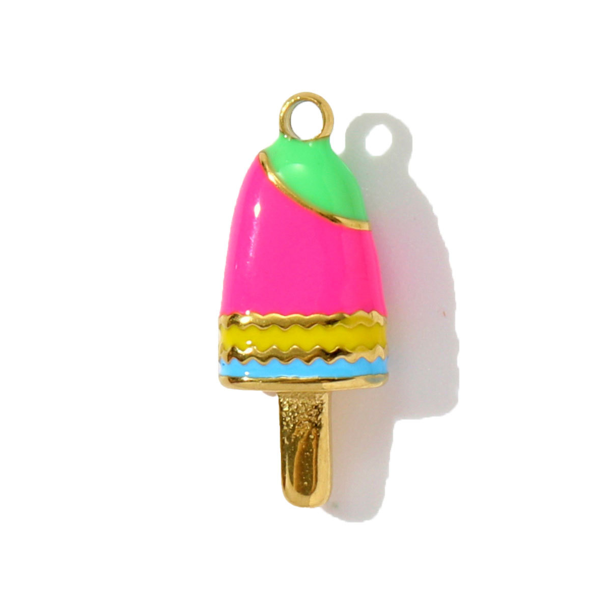 6pcs/pack Stainless Steel Corn Ice Cream Necklace Pendants Wine Glasses Cherry DIY Charms Earrings Making Women Jewelry