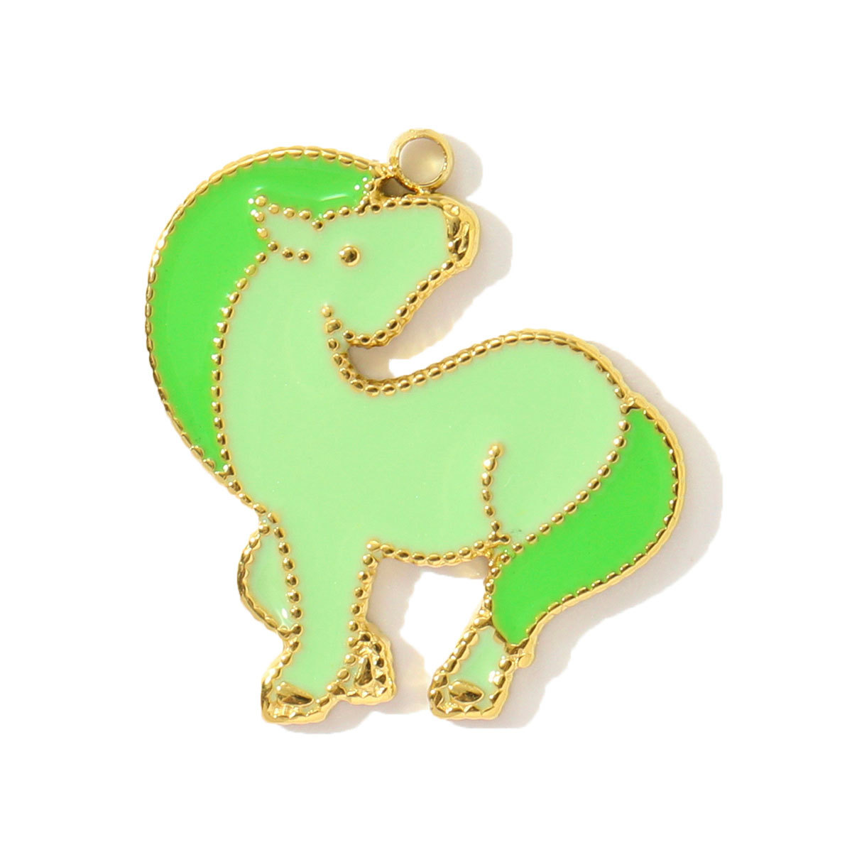 6pcs/pack Enamel Horse Owl Stainless Steel Necklace Pendants Crescent Moon Star DIY Charms Fish Earrings Making Women Jewelry