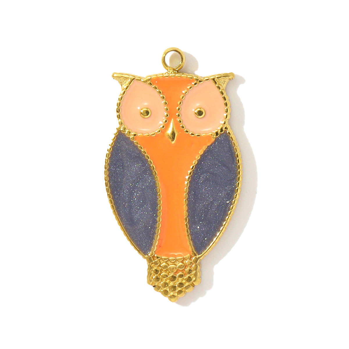 6pcs/pack Enamel Horse Owl Stainless Steel Necklace Pendants Crescent Moon Star DIY Charms Fish Earrings Making Women Jewelry
