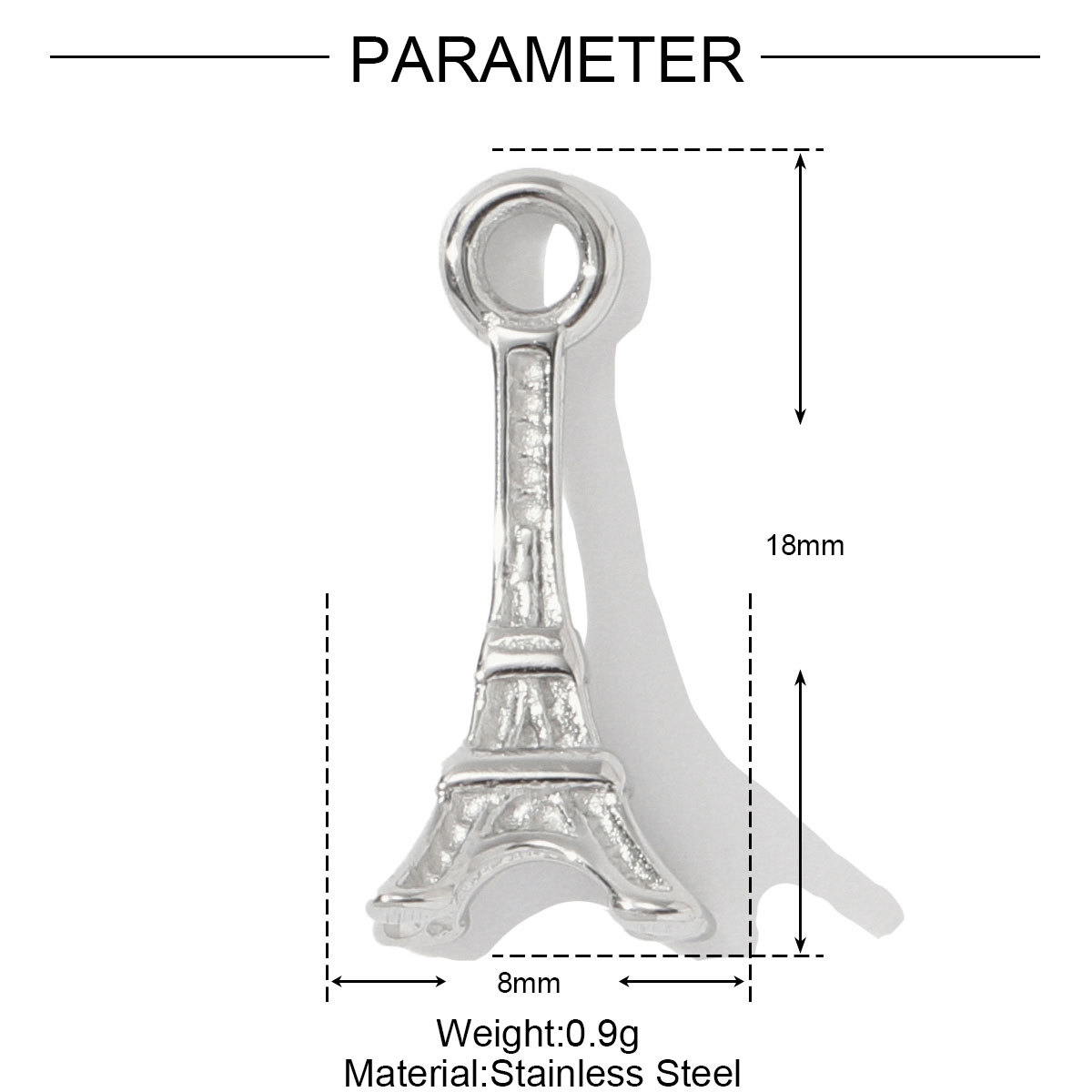 6pcs/pack Enamel Crystal Heart Stainless Steel Pendants High Heels Eiffel Tower DIY Charms Violin Earrings Making Women Jewelry
