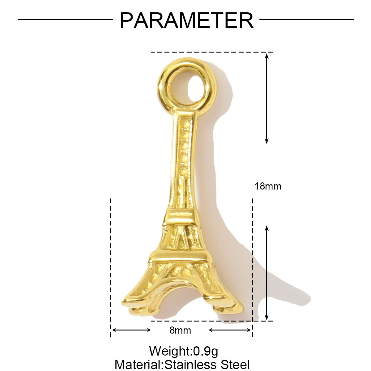 6pcs/pack Enamel Crystal Heart Stainless Steel Pendants High Heels Eiffel Tower DIY Charms Violin Earrings Making Women Jewelry