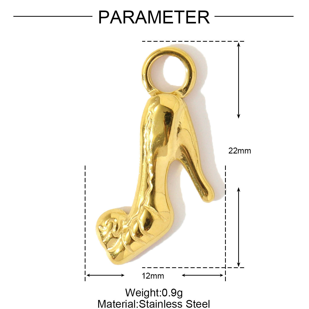 6pcs/pack Enamel Crystal Heart Stainless Steel Pendants High Heels Eiffel Tower DIY Charms Violin Earrings Making Women Jewelry