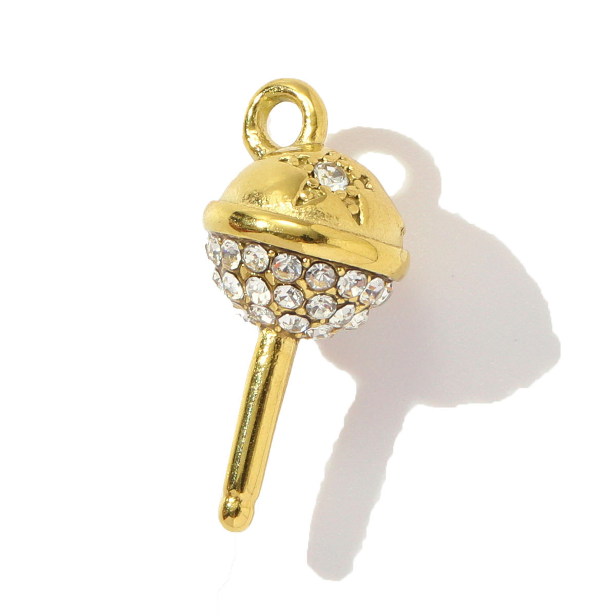 6pcs/pack Enamel Crystal Heart Stainless Steel Pendants High Heels Eiffel Tower DIY Charms Violin Earrings Making Women Jewelry