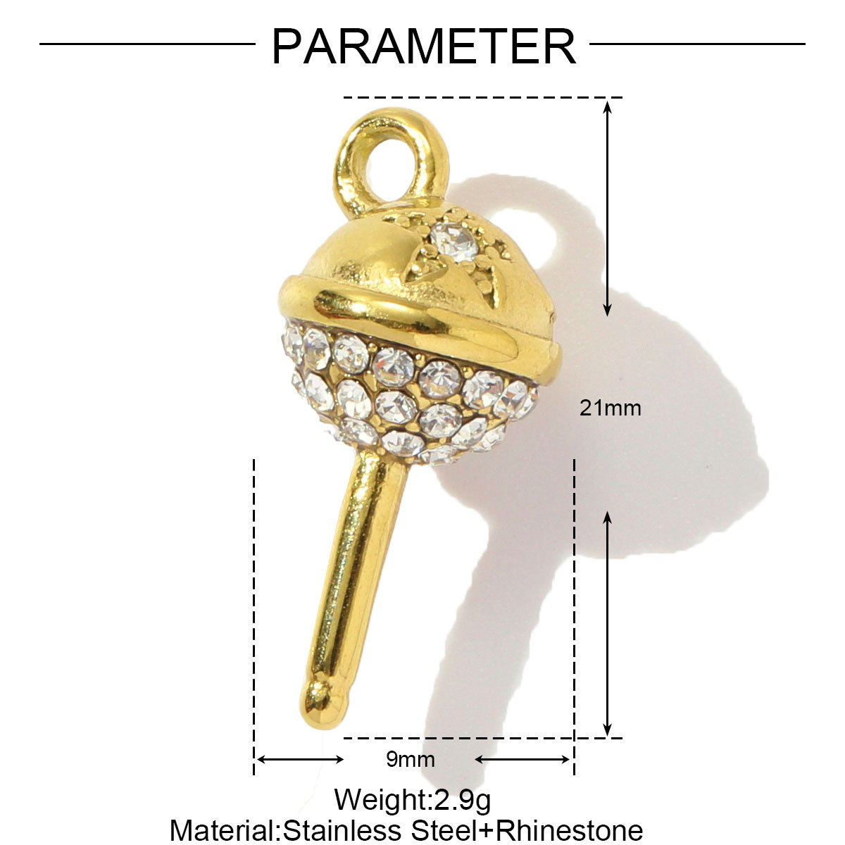 6pcs/pack Enamel Crystal Heart Stainless Steel Pendants High Heels Eiffel Tower DIY Charms Violin Earrings Making Women Jewelry