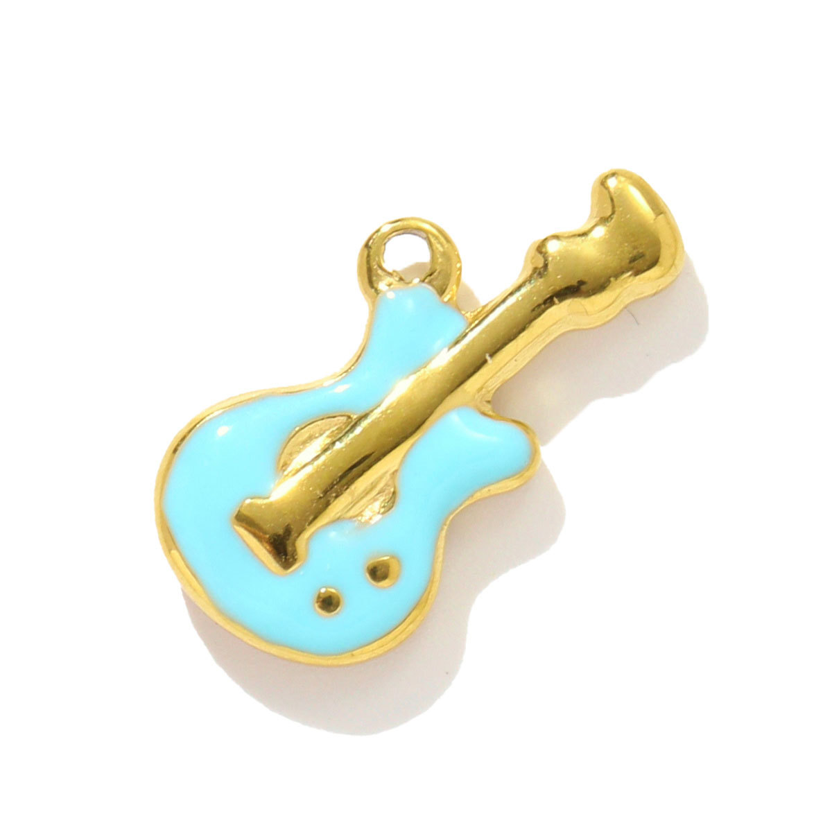 6pcs/pack Enamel Crystal Heart Stainless Steel Pendants High Heels Eiffel Tower DIY Charms Violin Earrings Making Women Jewelry