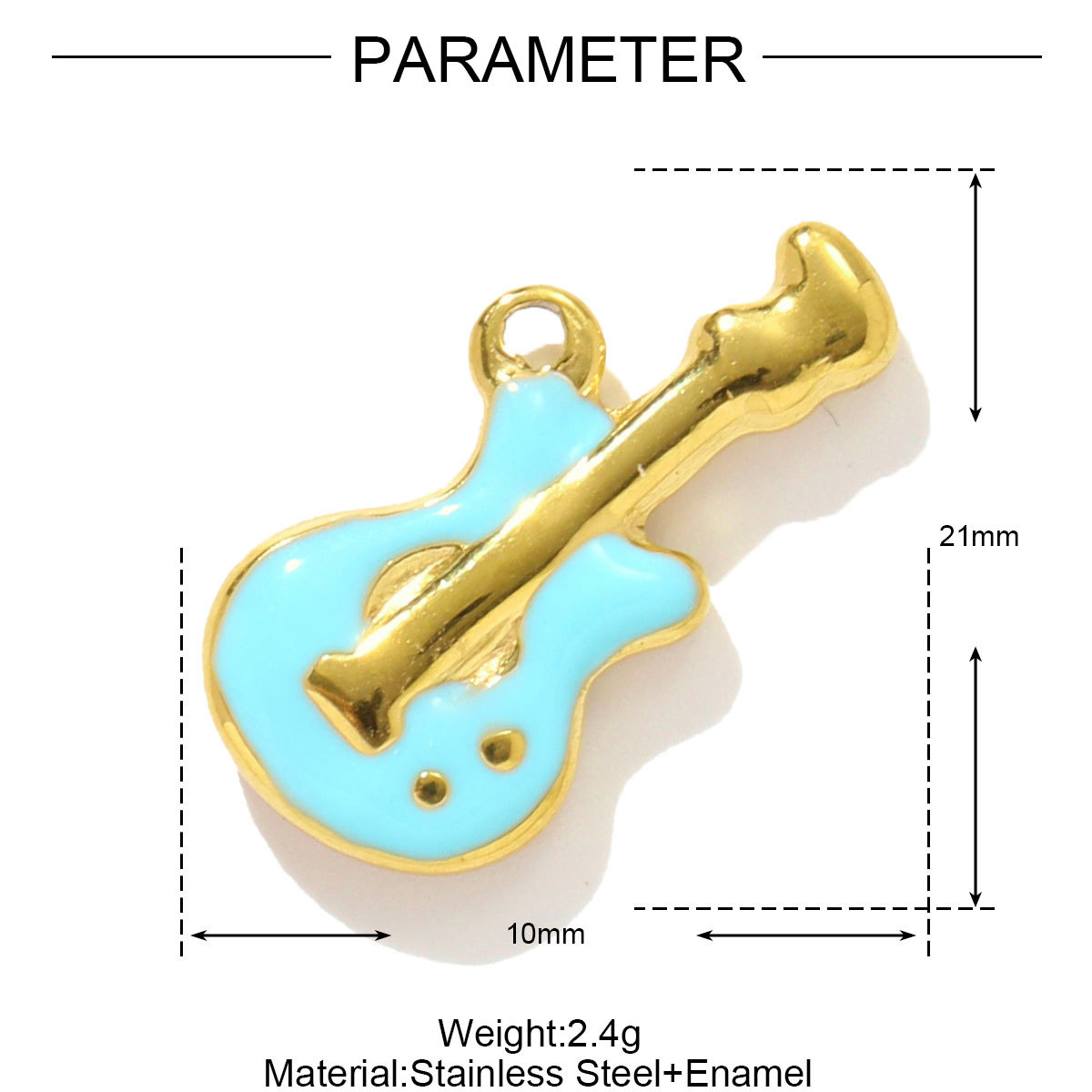 6pcs/pack Enamel Crystal Heart Stainless Steel Pendants High Heels Eiffel Tower DIY Charms Violin Earrings Making Women Jewelry