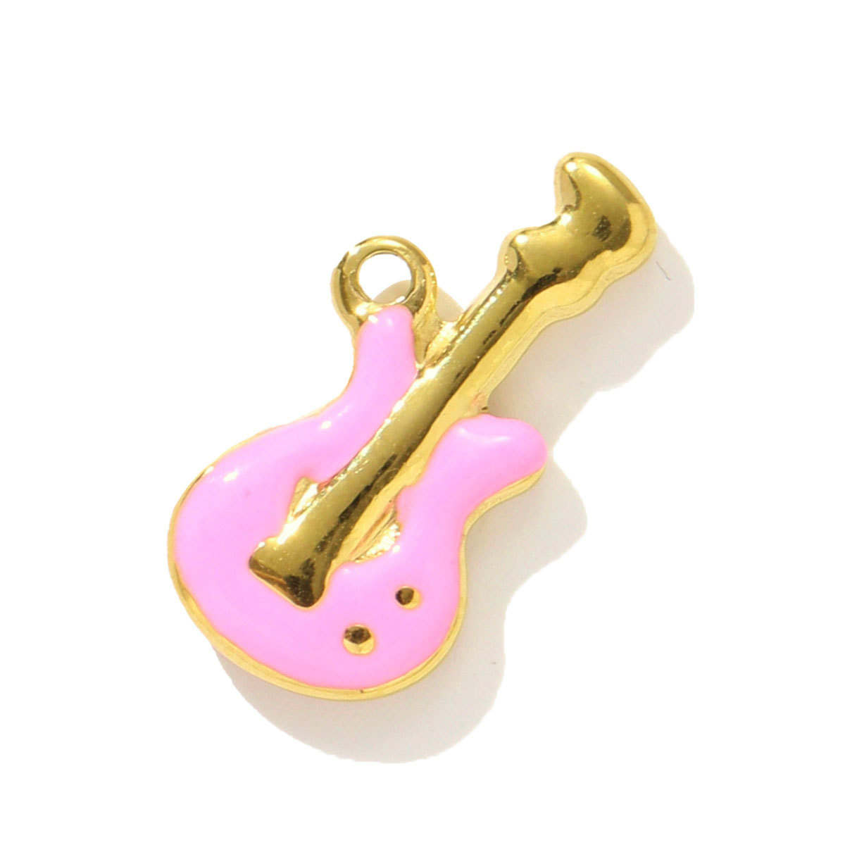 6pcs/pack Enamel Crystal Heart Stainless Steel Pendants High Heels Eiffel Tower DIY Charms Violin Earrings Making Women Jewelry