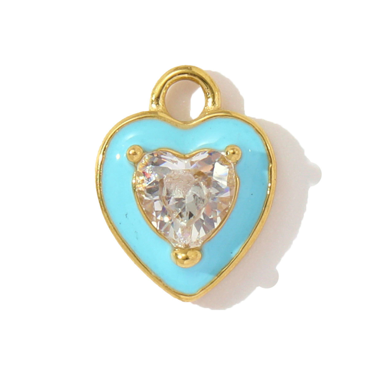 6pcs/pack Enamel Crystal Heart Stainless Steel Pendants High Heels Eiffel Tower DIY Charms Violin Earrings Making Women Jewelry