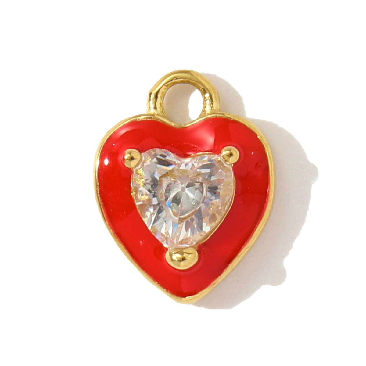 6pcs/pack Enamel Crystal Heart Stainless Steel Pendants High Heels Eiffel Tower DIY Charms Violin Earrings Making Women Jewelry
