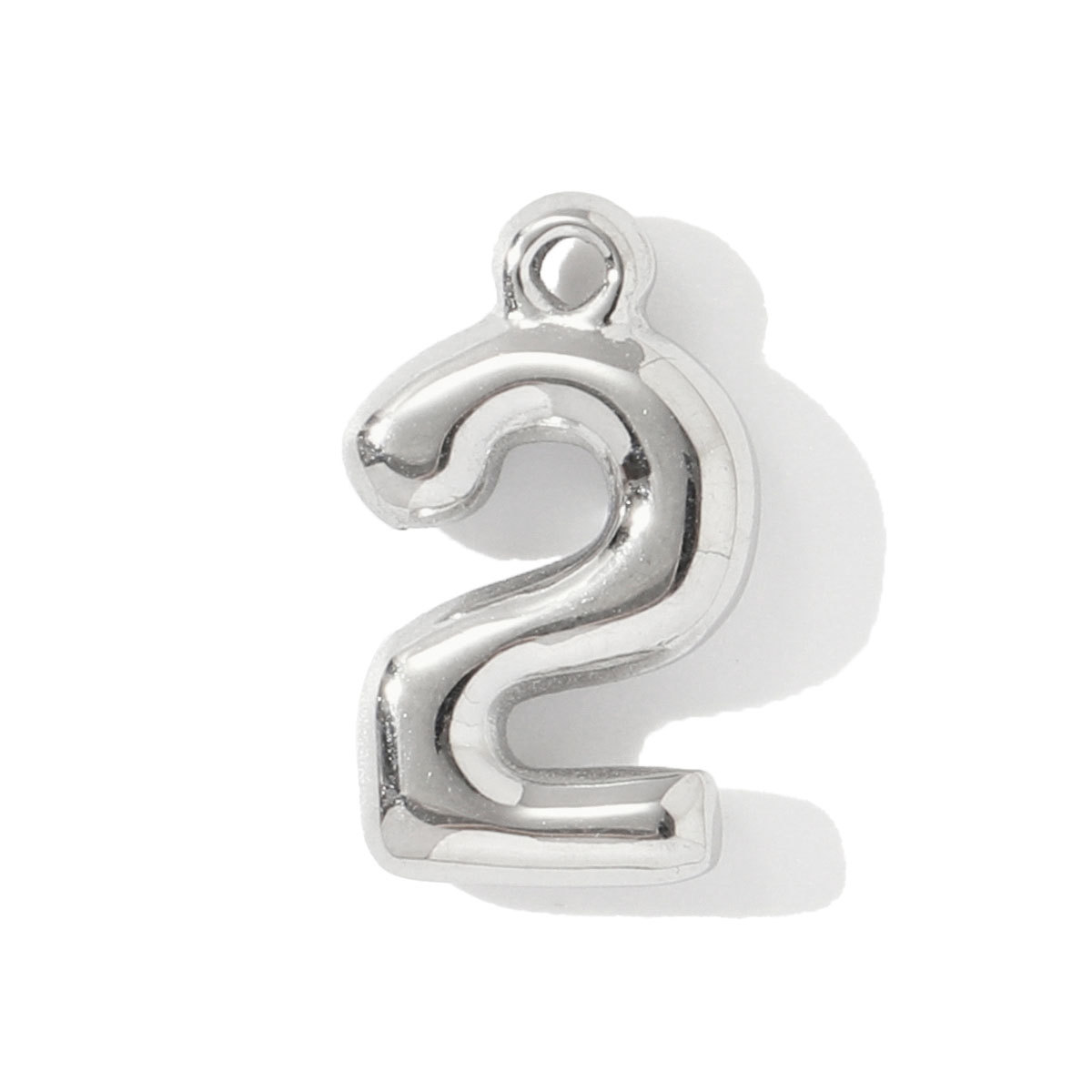 6pcs/pack Fashion Stainless Steel 0-7 Number Necklace Pendants  Gold Digit DIY Earring Charms Making Women Jewelry