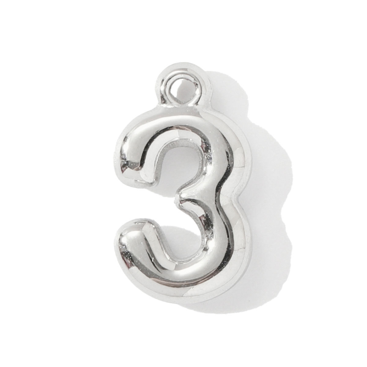 6pcs/pack Fashion Stainless Steel 0-7 Number Necklace Pendants  Gold Digit DIY Earring Charms Making Women Jewelry