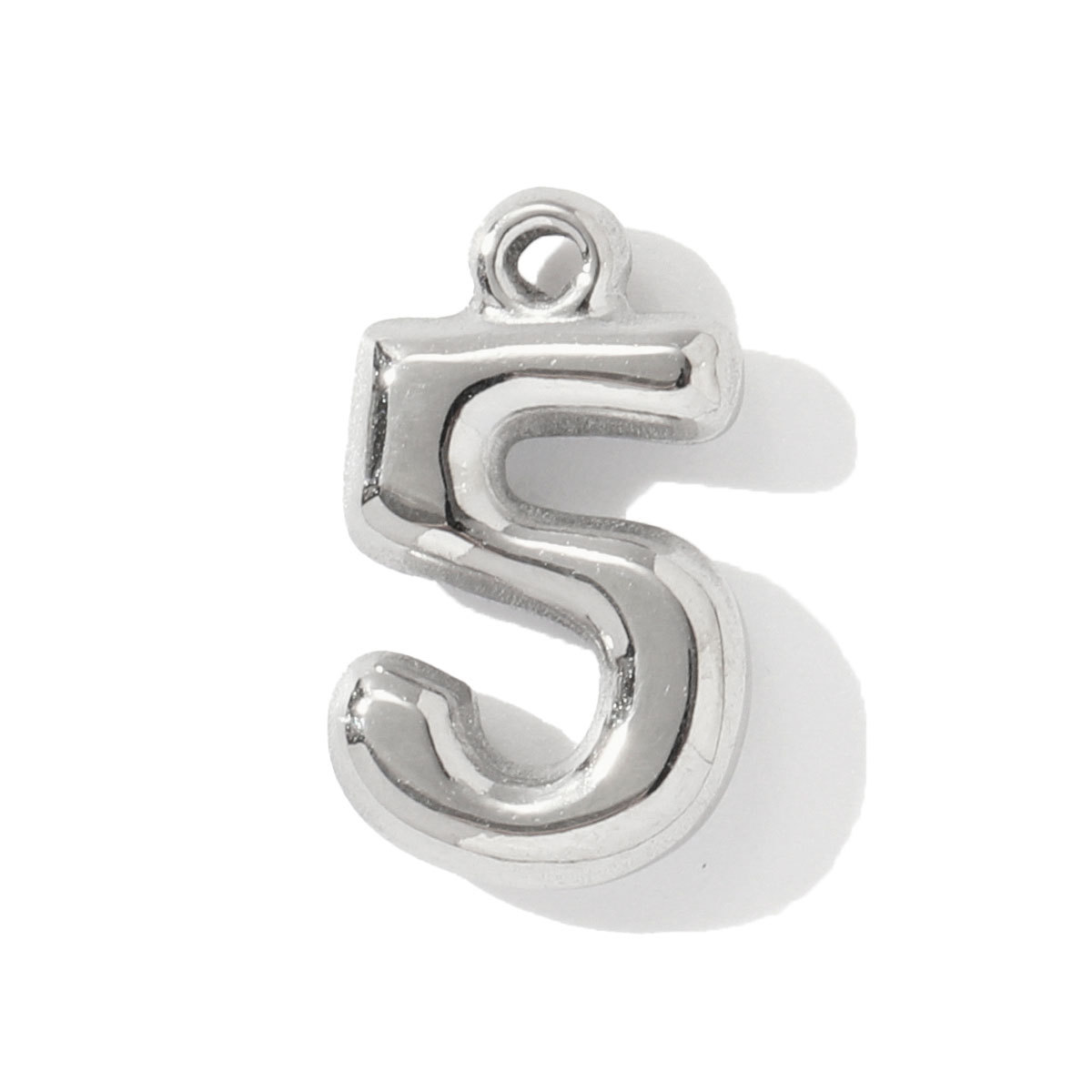 6pcs/pack Fashion Stainless Steel 0-7 Number Necklace Pendants  Gold Digit DIY Earring Charms Making Women Jewelry