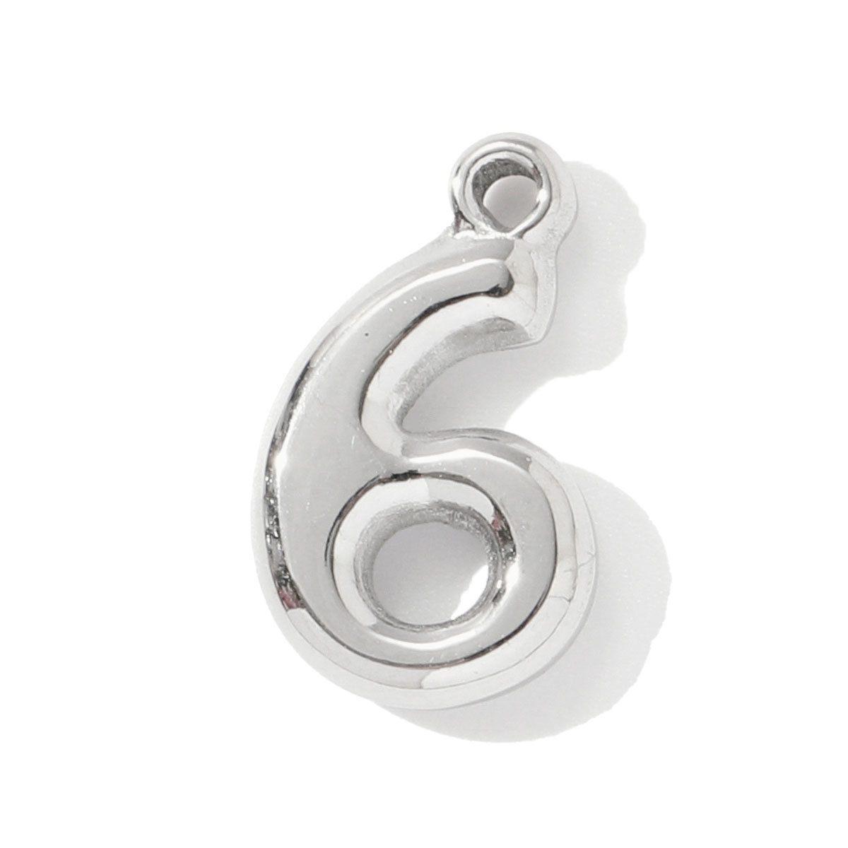 6pcs/pack Fashion Stainless Steel 0-7 Number Necklace Pendants  Gold Digit DIY Earring Charms Making Women Jewelry