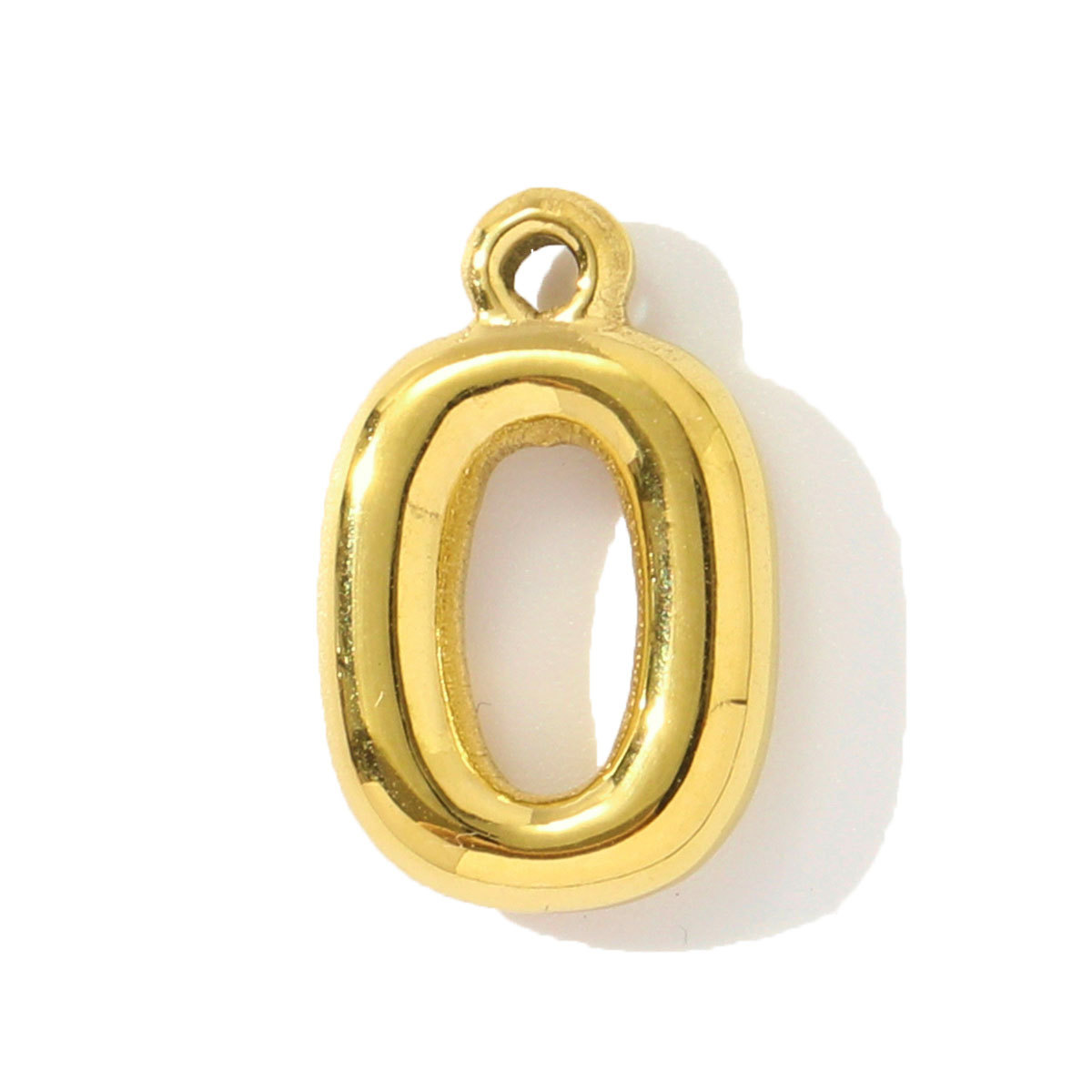 6pcs/pack Fashion Stainless Steel 0-7 Number Necklace Pendants  Gold Digit DIY Earring Charms Making Women Jewelry