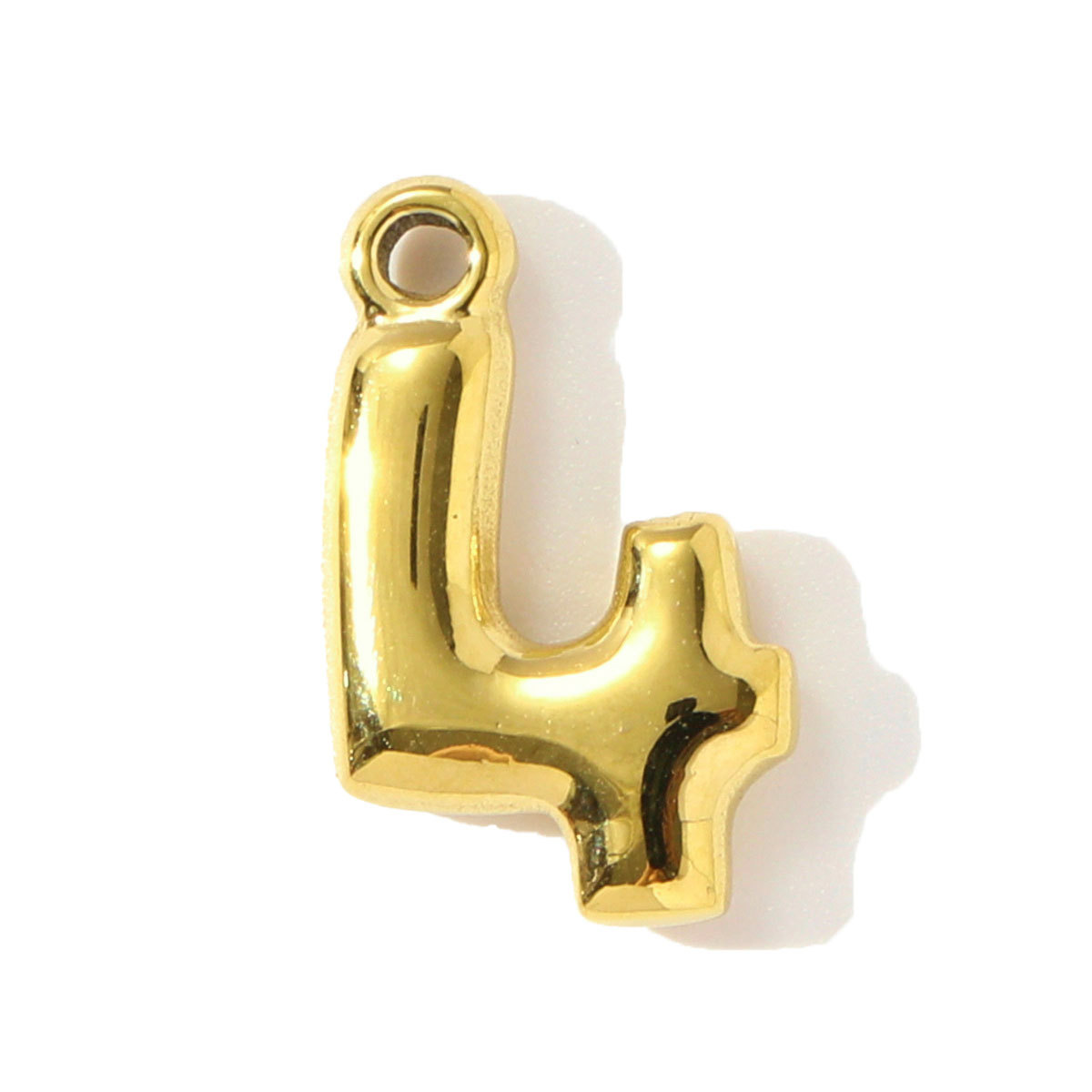 6pcs/pack Fashion Stainless Steel 0-7 Number Necklace Pendants  Gold Digit DIY Earring Charms Making Women Jewelry