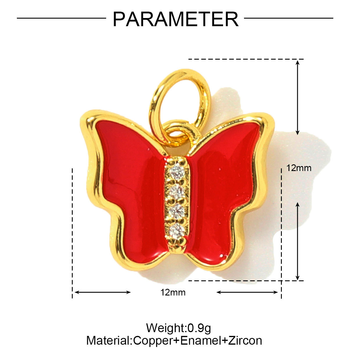 6pcs/pack Butterfly Copper Zircon DIY Charms Seahorse Turtle Necklace Pendants Women Rudder Lobster Jewelry Wholesale