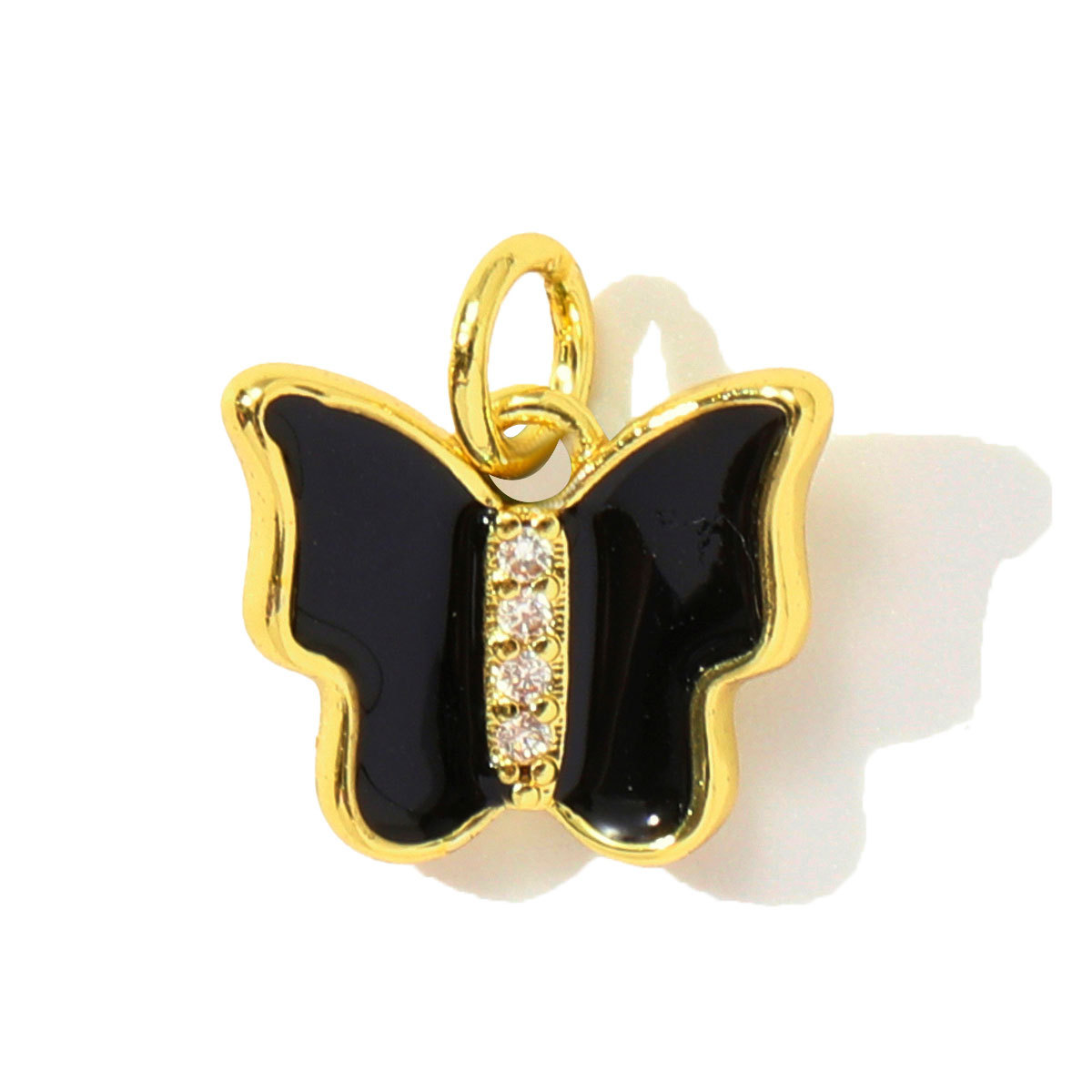 6pcs/pack Butterfly Copper Zircon DIY Charms Seahorse Turtle Necklace Pendants Women Rudder Lobster Jewelry Wholesale