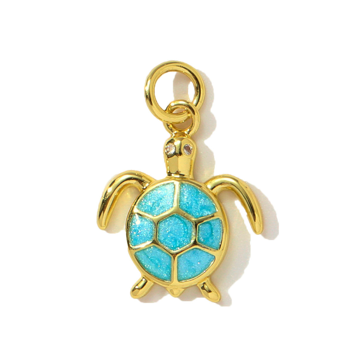6pcs/pack Butterfly Copper Zircon DIY Charms Seahorse Turtle Necklace Pendants Women Rudder Lobster Jewelry Wholesale