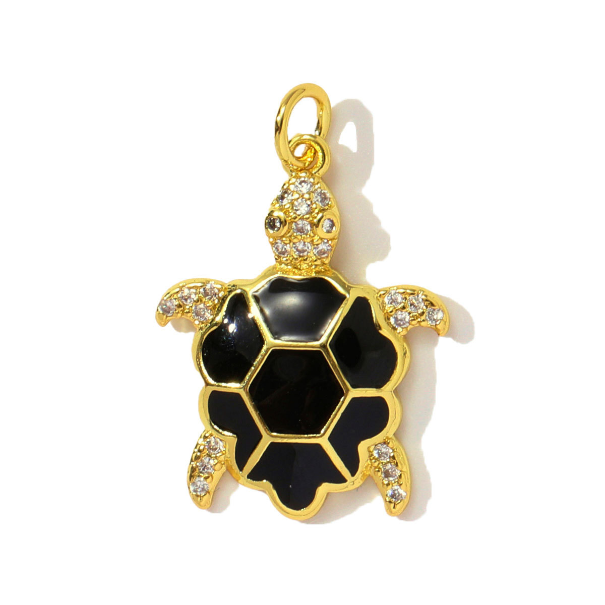 6pcs/pack Butterfly Copper Zircon DIY Charms Seahorse Turtle Necklace Pendants Women Rudder Lobster Jewelry Wholesale