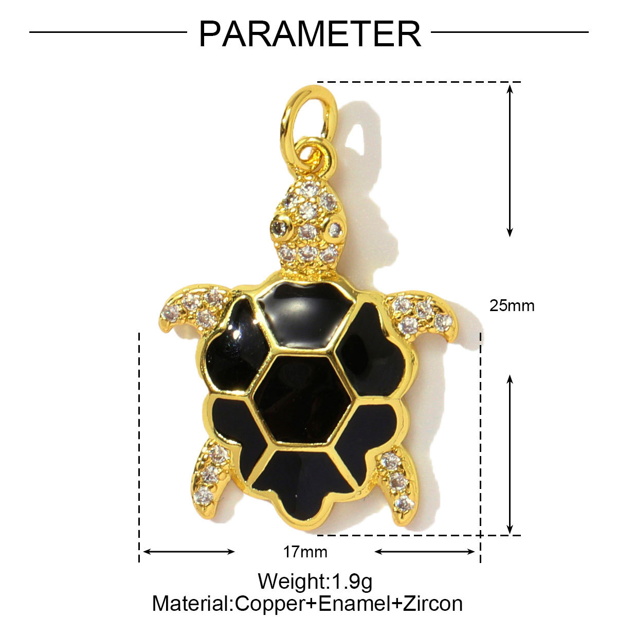 6pcs/pack Butterfly Copper Zircon DIY Charms Seahorse Turtle Necklace Pendants Women Rudder Lobster Jewelry Wholesale