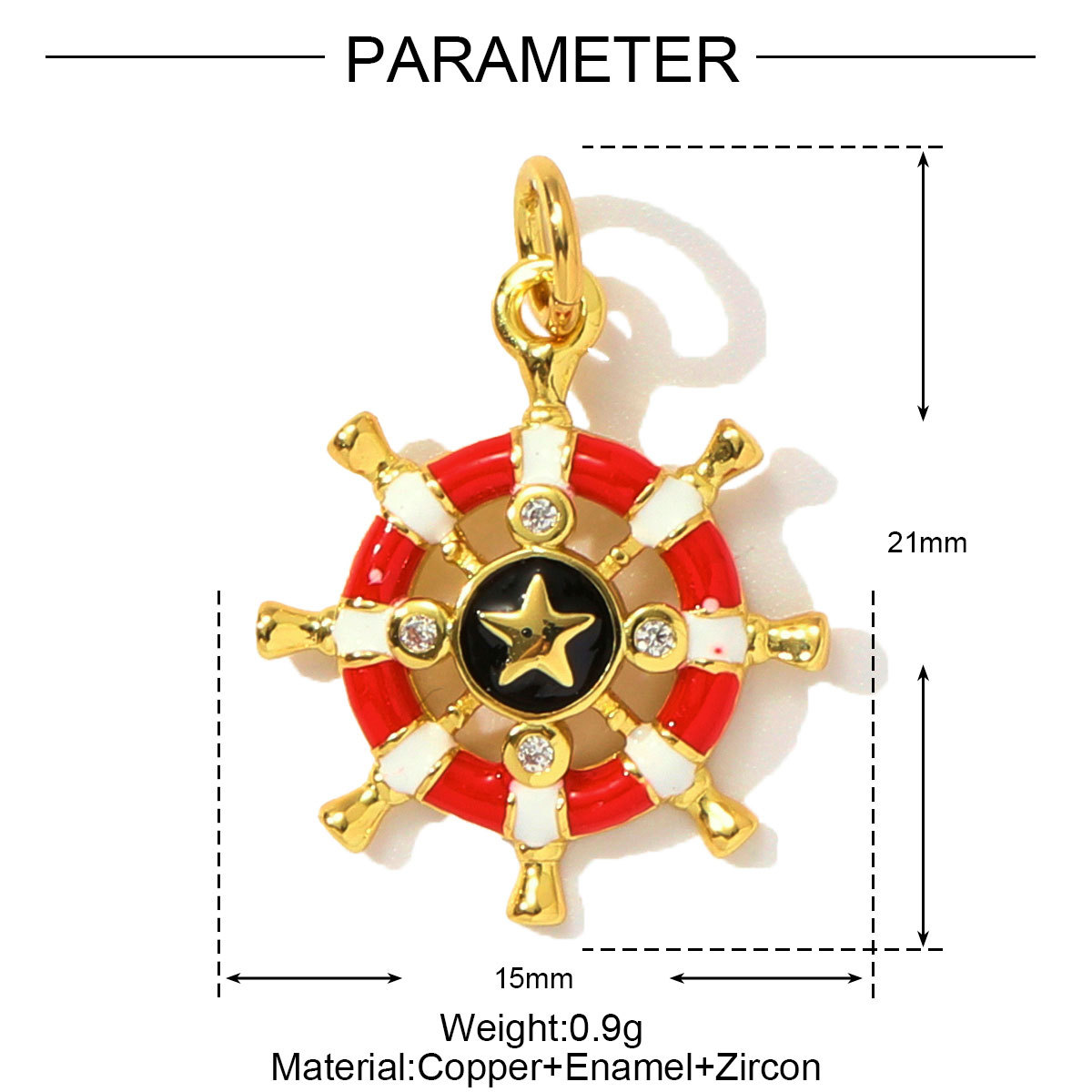6pcs/pack Butterfly Copper Zircon DIY Charms Seahorse Turtle Necklace Pendants Women Rudder Lobster Jewelry Wholesale