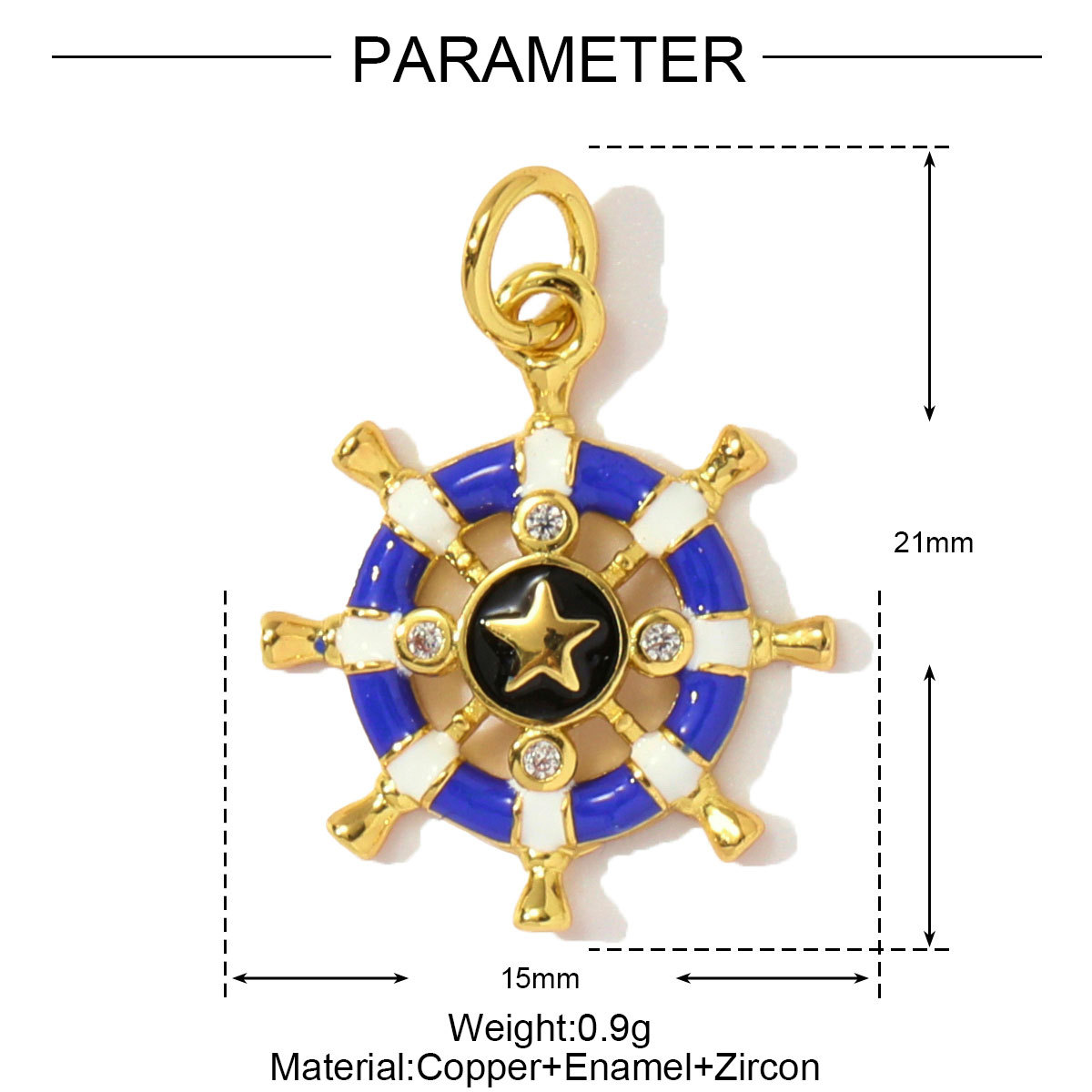 6pcs/pack Butterfly Copper Zircon DIY Charms Seahorse Turtle Necklace Pendants Women Rudder Lobster Jewelry Wholesale