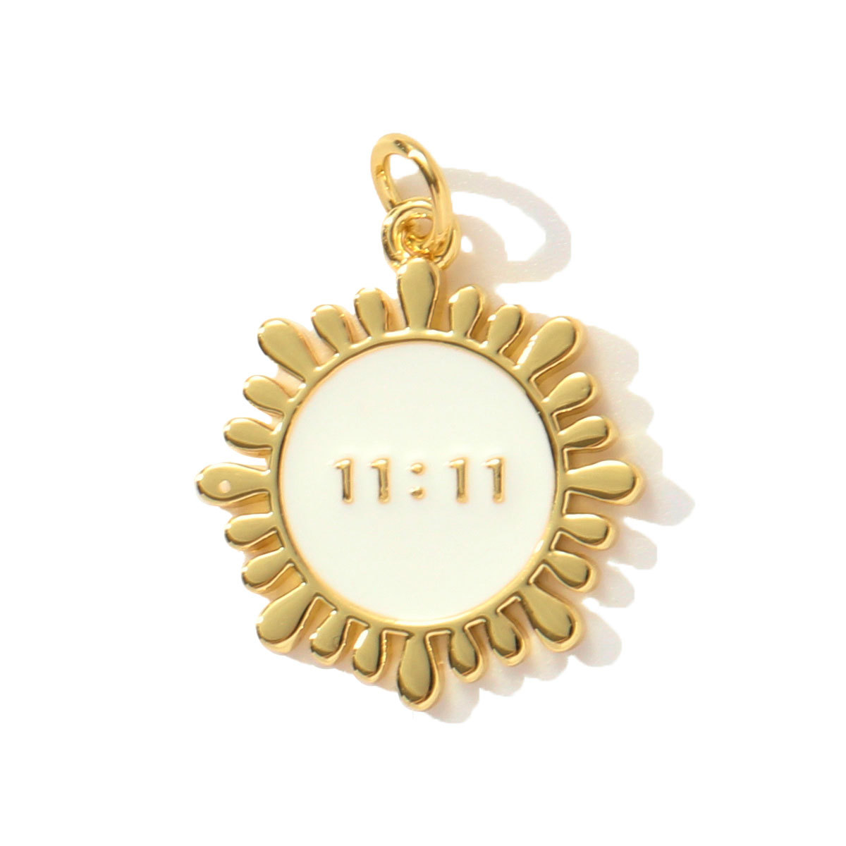 6pcs/pack Copper Zircon Angel Number 1111 Round DIY Charms Enamel Boots Flower Pendants Women Earring Jewelry Making