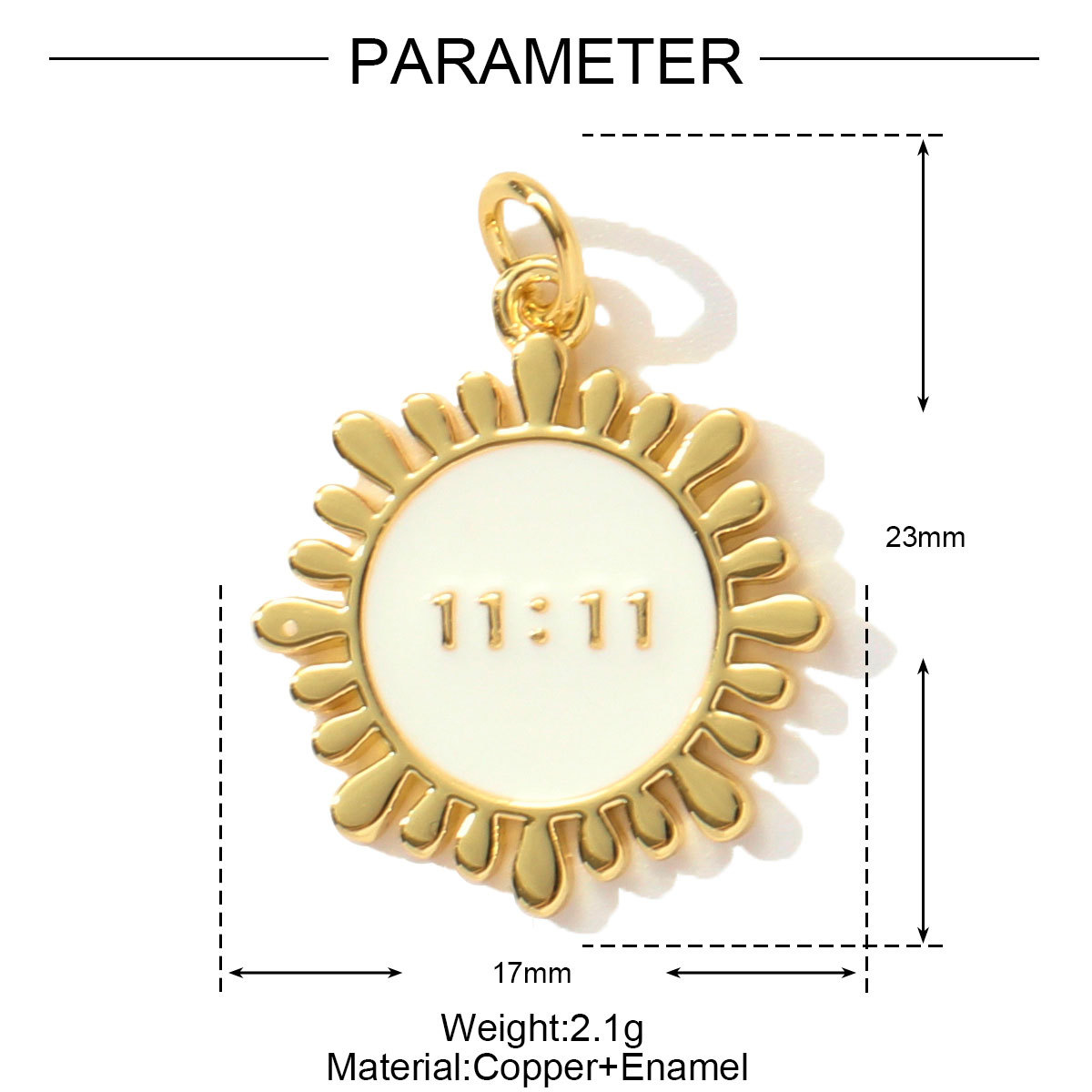 6pcs/pack Copper Zircon Angel Number 1111 Round DIY Charms Enamel Boots Flower Pendants Women Earring Jewelry Making