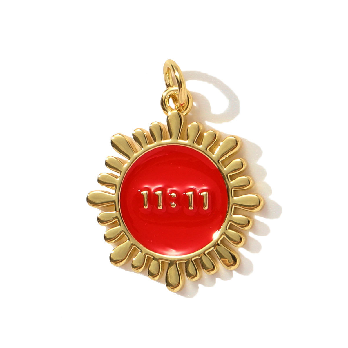 6pcs/pack Copper Zircon Angel Number 1111 Round DIY Charms Enamel Boots Flower Pendants Women Earring Jewelry Making