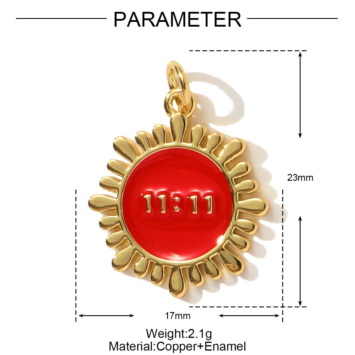 6pcs/pack Copper Zircon Angel Number 1111 Round DIY Charms Enamel Boots Flower Pendants Women Earring Jewelry Making