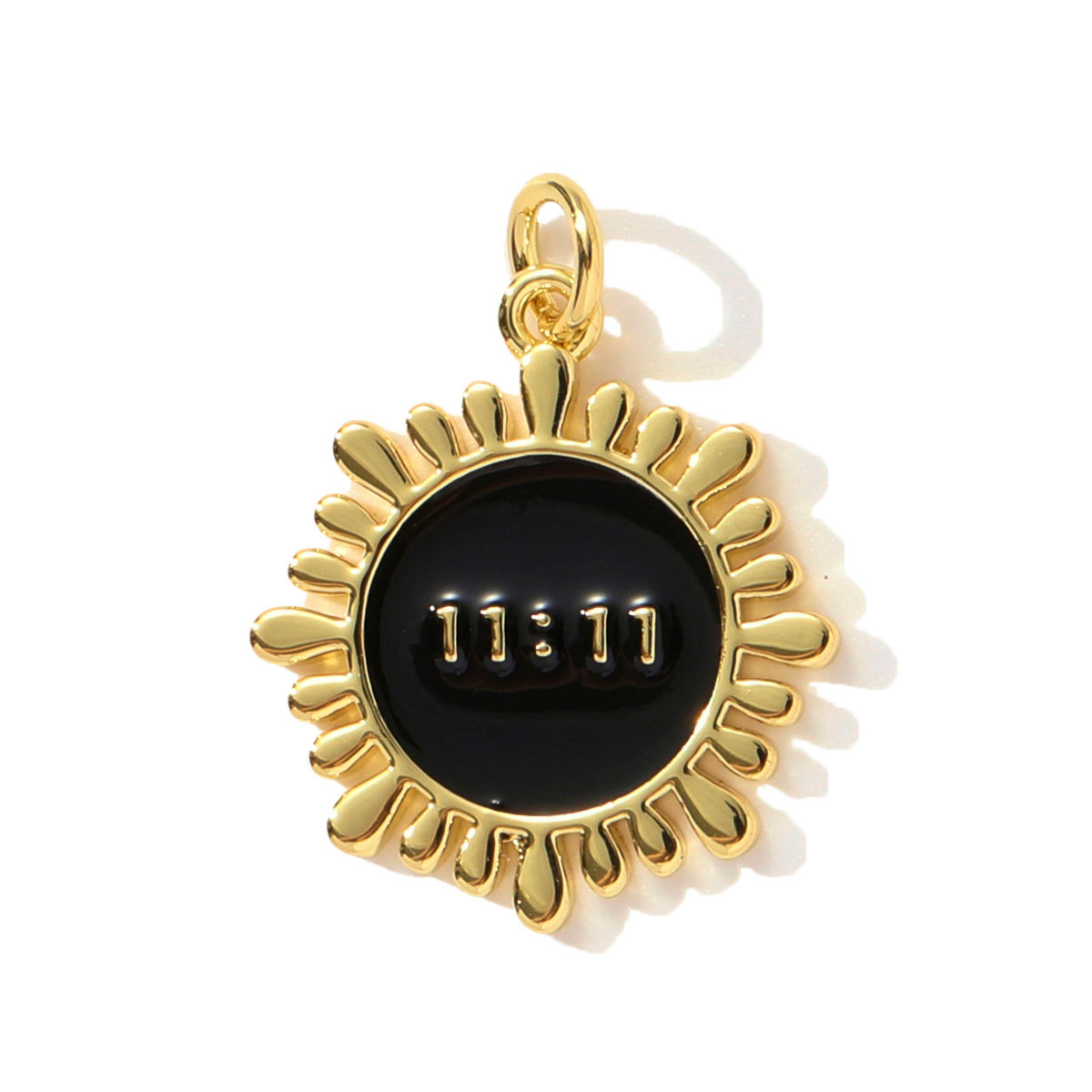 6pcs/pack Copper Zircon Angel Number 1111 Round DIY Charms Enamel Boots Flower Pendants Women Earring Jewelry Making