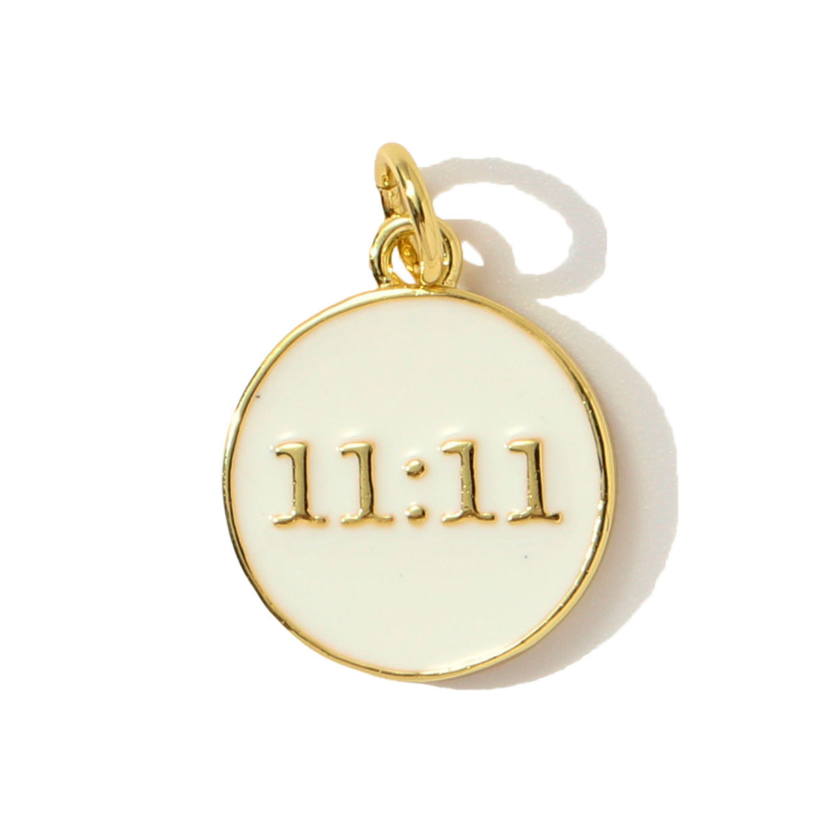 6pcs/pack Copper Zircon Angel Number 1111 Round DIY Charms Enamel Boots Flower Pendants Women Earring Jewelry Making