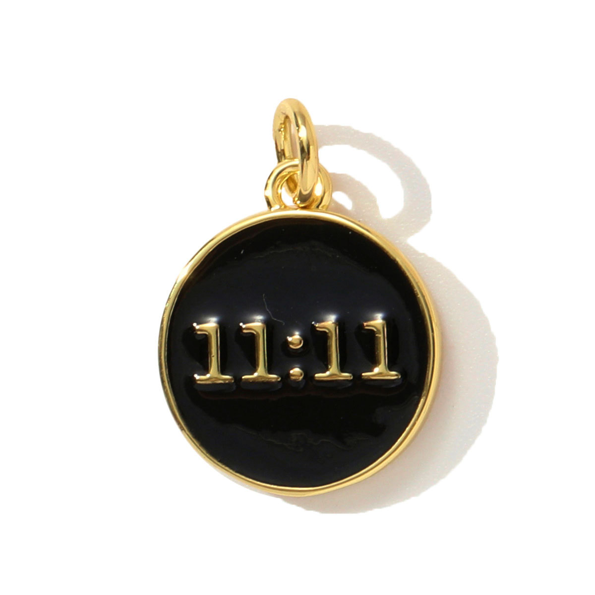 6pcs/pack Copper Zircon Angel Number 1111 Round DIY Charms Enamel Boots Flower Pendants Women Earring Jewelry Making