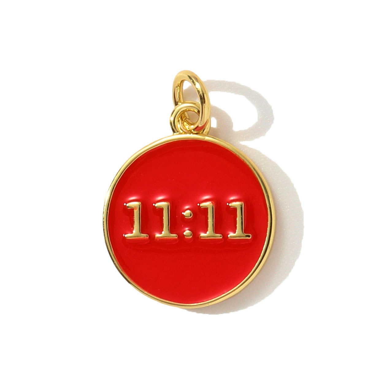 6pcs/pack Copper Zircon Angel Number 1111 Round DIY Charms Enamel Boots Flower Pendants Women Earring Jewelry Making