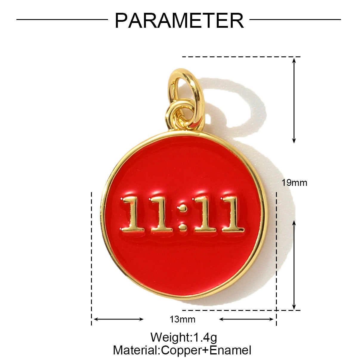 6pcs/pack Copper Zircon Angel Number 1111 Round DIY Charms Enamel Boots Flower Pendants Women Earring Jewelry Making