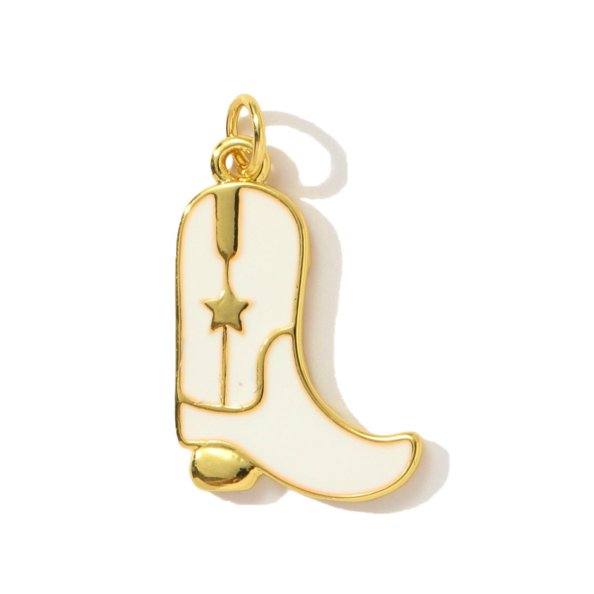 6pcs/pack Copper Zircon Angel Number 1111 Round DIY Charms Enamel Boots Flower Pendants Women Earring Jewelry Making