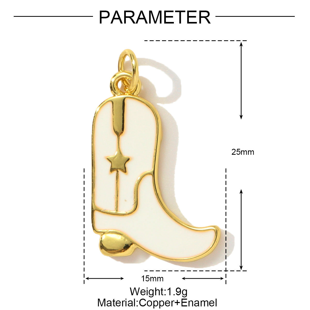 6pcs/pack Copper Zircon Angel Number 1111 Round DIY Charms Enamel Boots Flower Pendants Women Earring Jewelry Making