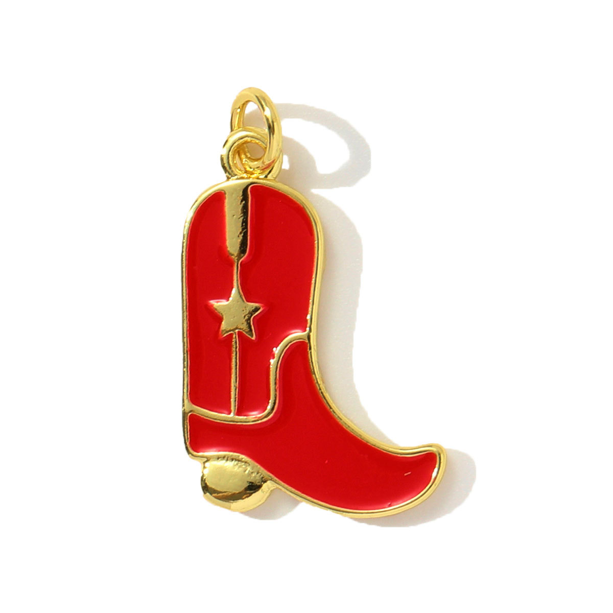 6pcs/pack Copper Zircon Angel Number 1111 Round DIY Charms Enamel Boots Flower Pendants Women Earring Jewelry Making