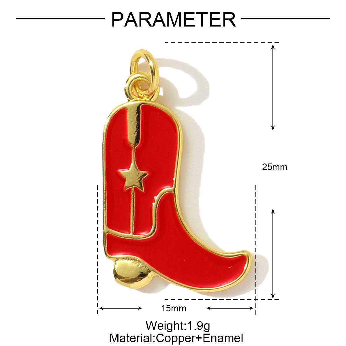 6pcs/pack Copper Zircon Angel Number 1111 Round DIY Charms Enamel Boots Flower Pendants Women Earring Jewelry Making