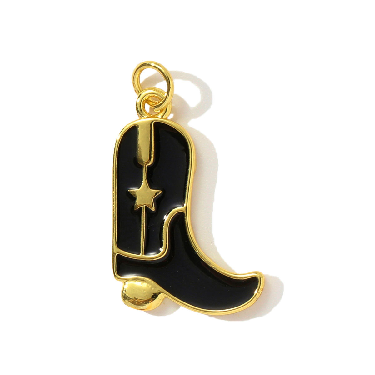 6pcs/pack Copper Zircon Angel Number 1111 Round DIY Charms Enamel Boots Flower Pendants Women Earring Jewelry Making