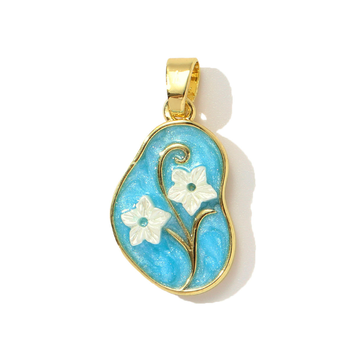 6pcs/pack Copper Zircon Angel Number 1111 Round DIY Charms Enamel Boots Flower Pendants Women Earring Jewelry Making
